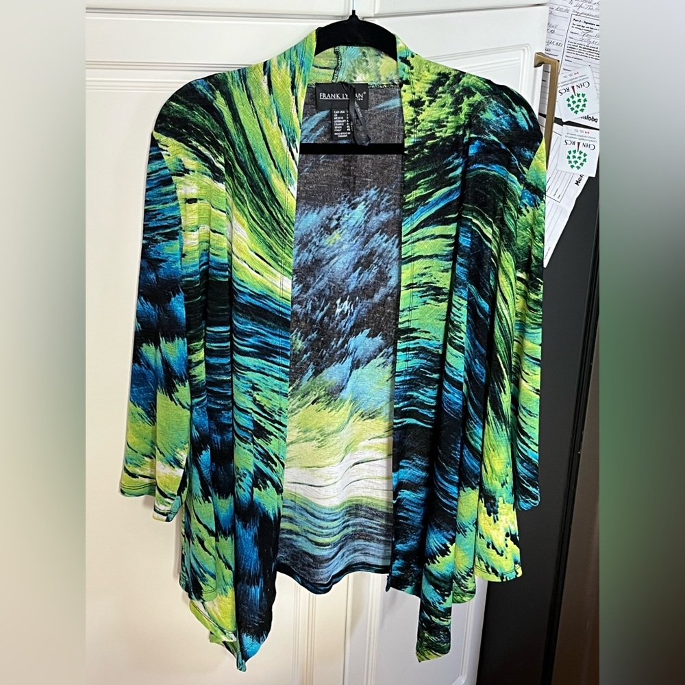Frank Lyman Vibrant Waterfall Kimono Jacket LN